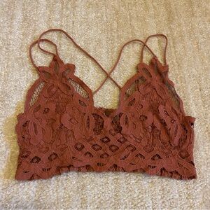 Intimately Free People Adella Longline Bralette Copper Small